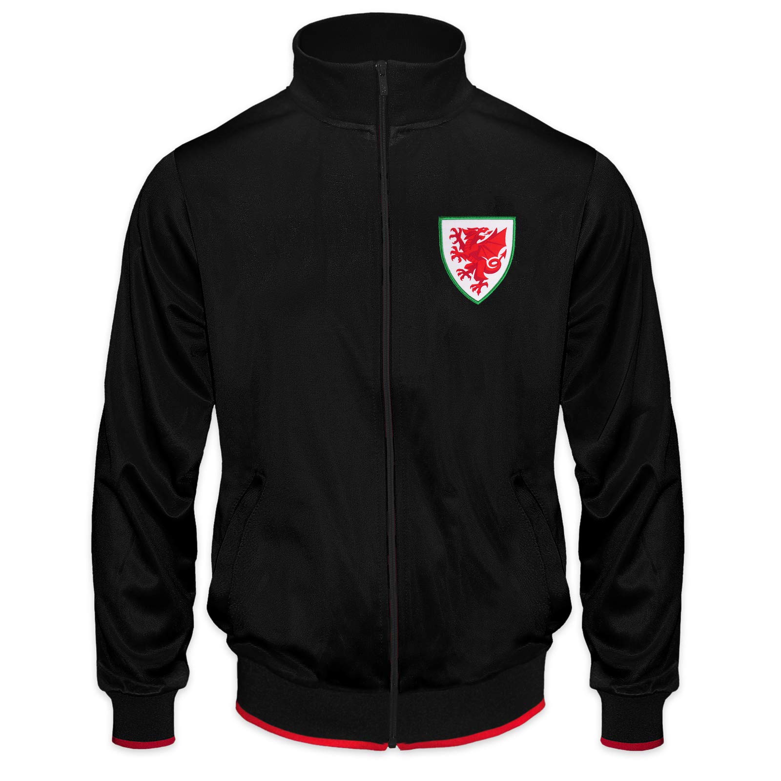 FA Wales Men's Retro Track Top Jacket Black 2XL