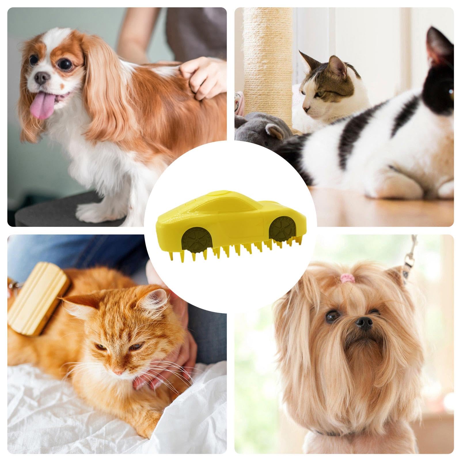 Pettine per massaggio spray per animali domestici, spazzola per la pulizia 'auto a vapore per gatti, spazzola a vapore per animali domestici, spazzola a vapore per la pulizia e il massaggio | Spazzole per cani per rimuovere aggrovigliati e sciolti