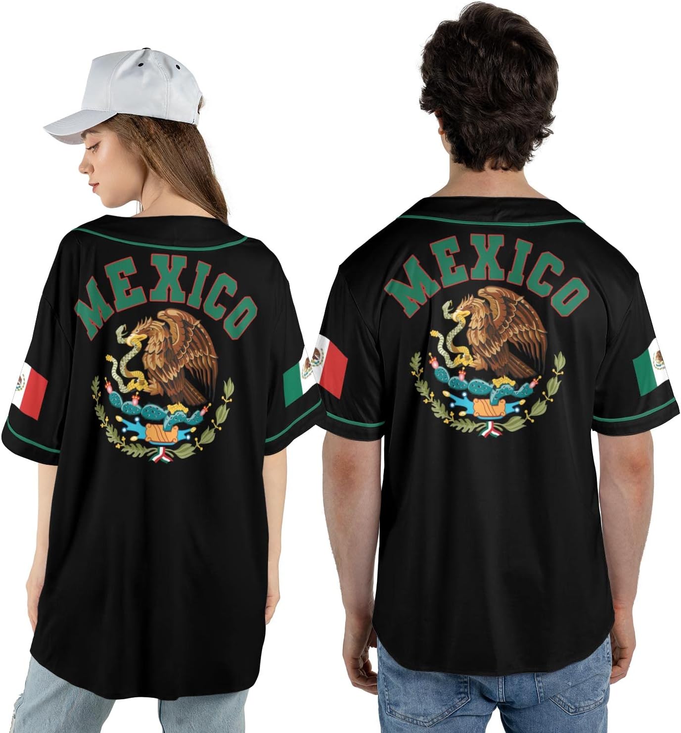 Mexico Baseball Jersey, Jersey De Mexico Eagle Flag Baseball Jersey for Men,Women S_5XL - Image 5
