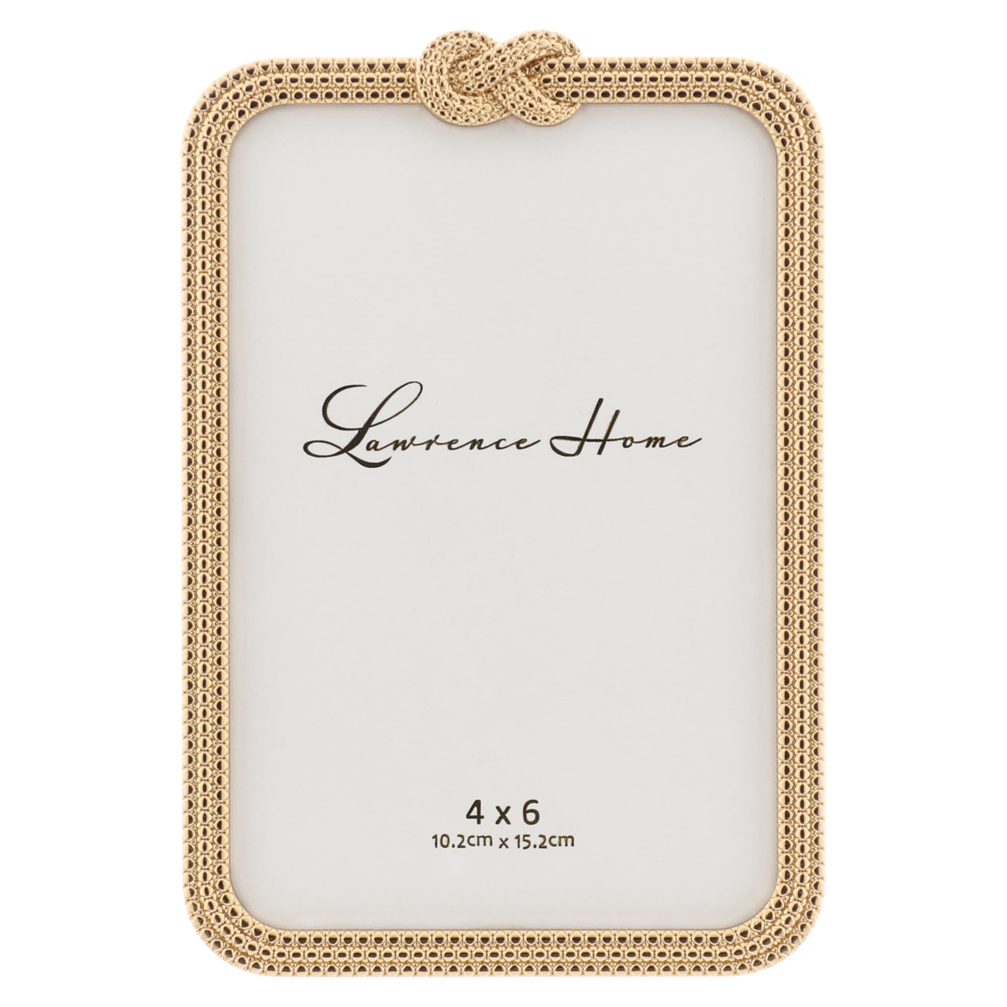 4x6 Gold Metal Picture Frame - Rope and Knot Design