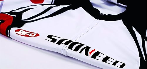 Miniatura 8 de sponeed - Jerséis de ciclismo para hombre tops camisas de ciclismo manga corta atuendo de ciclismo chaqueta de ciclismo de cierre completo con
