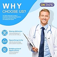 Vista 2 de OK TAPE OKPore - Cinta médica transparente (paquete de 6), cinta quirúrgica de primeros auxilios, hipoalergénica y transpirable para el cuidado