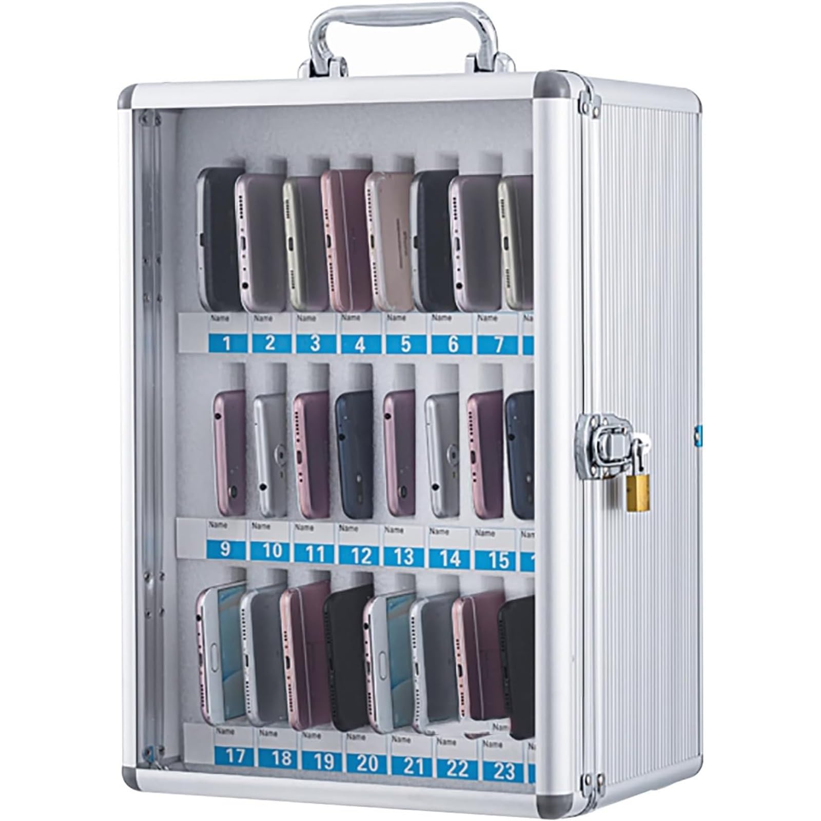 xjdagaoge Mobile Phone safe, cell Phone Locker, Mobile Phone Locker with lock, Stainless steel cell Phone lock box, Suitable for School, Conference room(52 * 30.5 * 20cm/20 * 12 * 8in)