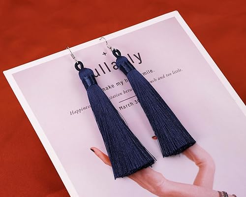 Miniatura 7 de 10 borlas suaves y sedosas hechas a mano con lazo para colgar marcapáginas, llaveros, aretes, pulseras, fabricación de joyas, recuerdo, graduación,