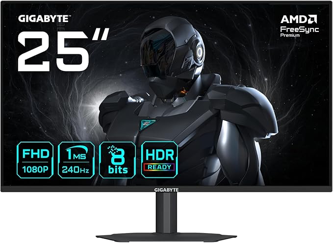 Gigabyte Monitör 24,5" LED Düz G25F2A SS IPS/1MS/240HZ/FHD