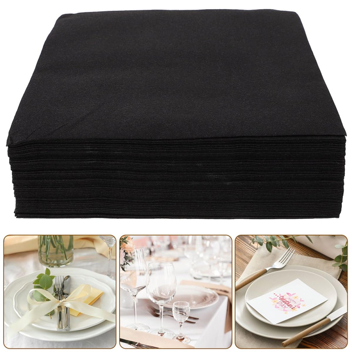 BETOOKY 100 Servilletas de Papel Decorativas para Cenas y Fiestas, Diseño Elegante y Grueso, Adecuado para Bodas y Eventos