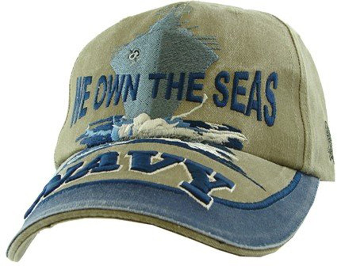 Gorra bordada 3d de la marina estadounidense con cierre de hebilla 2