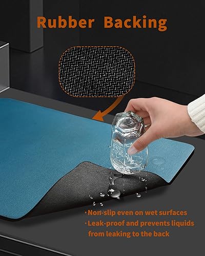 Miniatura 4 de Tapete de secado de platos para encimera de cocina tapete de café súper absorbente, tapete de cocina para secar platos, tapete de cocina para secar