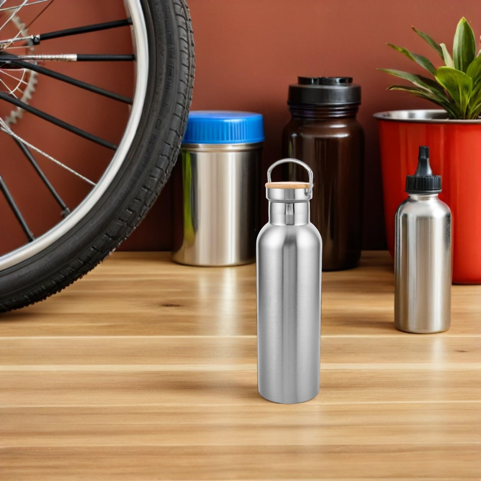 BESTonZON Doppelwandige Edelstahl-trinkflasche mit Vakuumisolierung für Outdoor-aktivitäten Wie Wandern und Radfahren Wiederverwendbar mit Großem Öffnungsdurchmesser