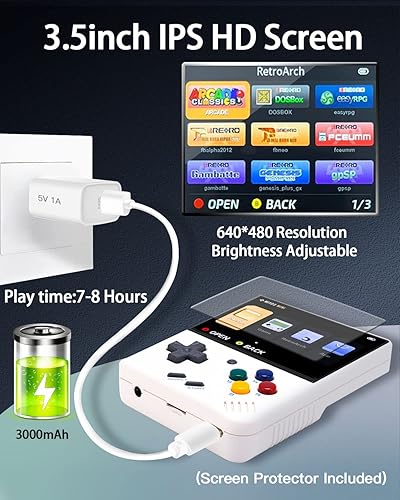 Miniatura 4 de Miyoo Mini Plus, consola de juegos retro de mano con tarjeta TF de 64 G, compatible con más de 10000 juegos, emulador de consola de juegos portátil