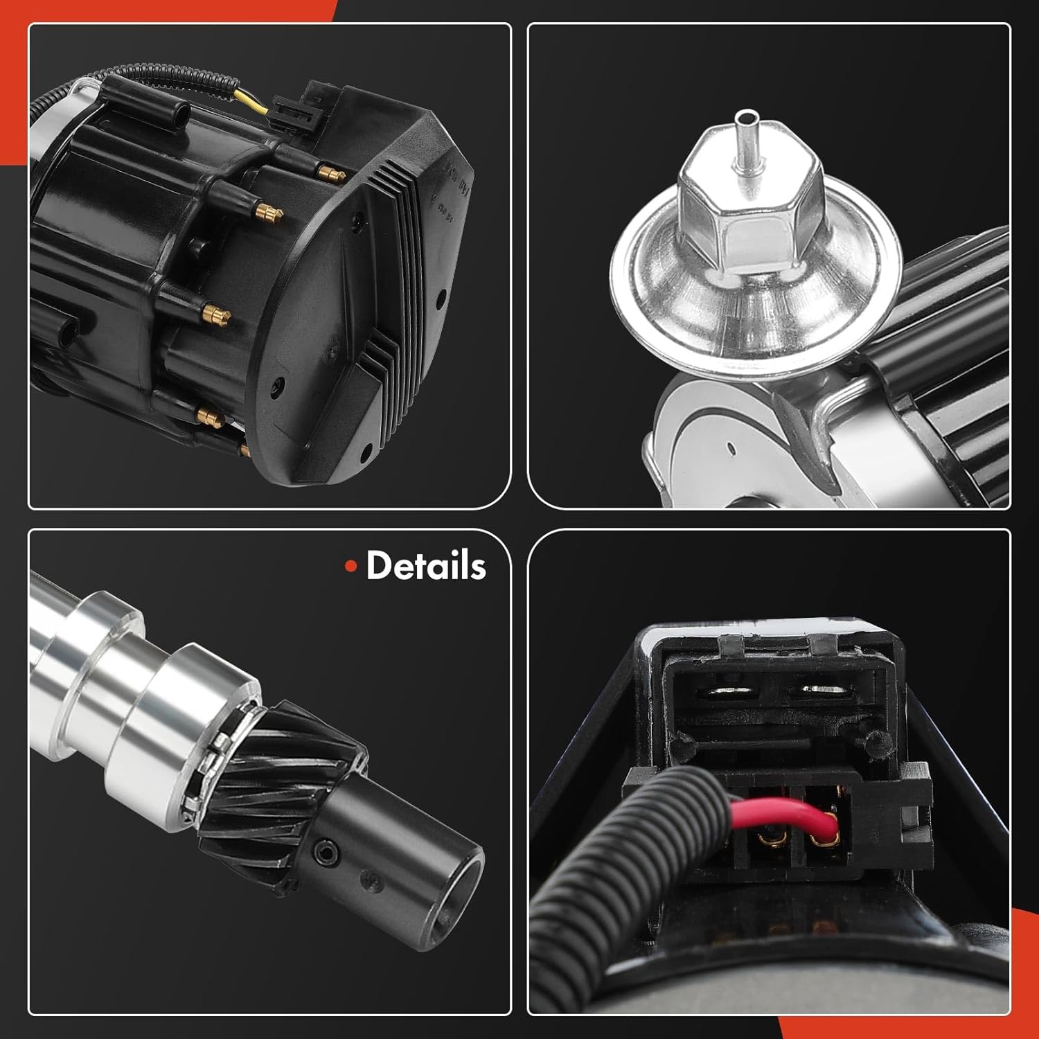 A-Premium Ignition Distributor with Cap and Rotor Compatible with Chevy, GMC, Buick Vehicle - Malibu, Impala, Camaro, Suburban, Corvette, Regal, Blazer, Caprice, El Camino, Jimmy, Sprint, Laguna