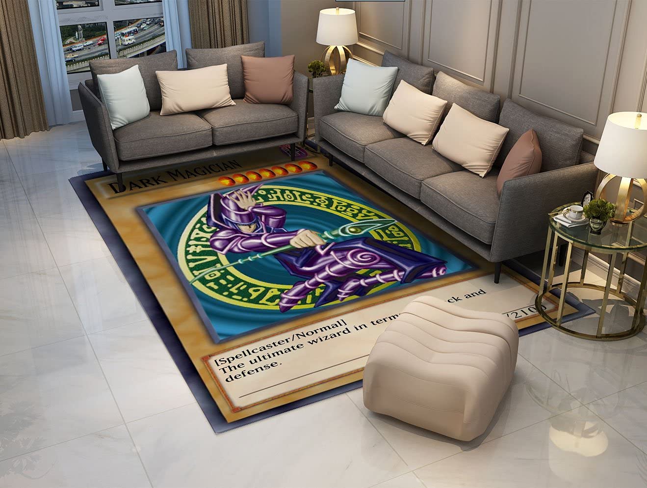 oHome Design Anime White Dragon Blue Eyes White Dark magican Rug