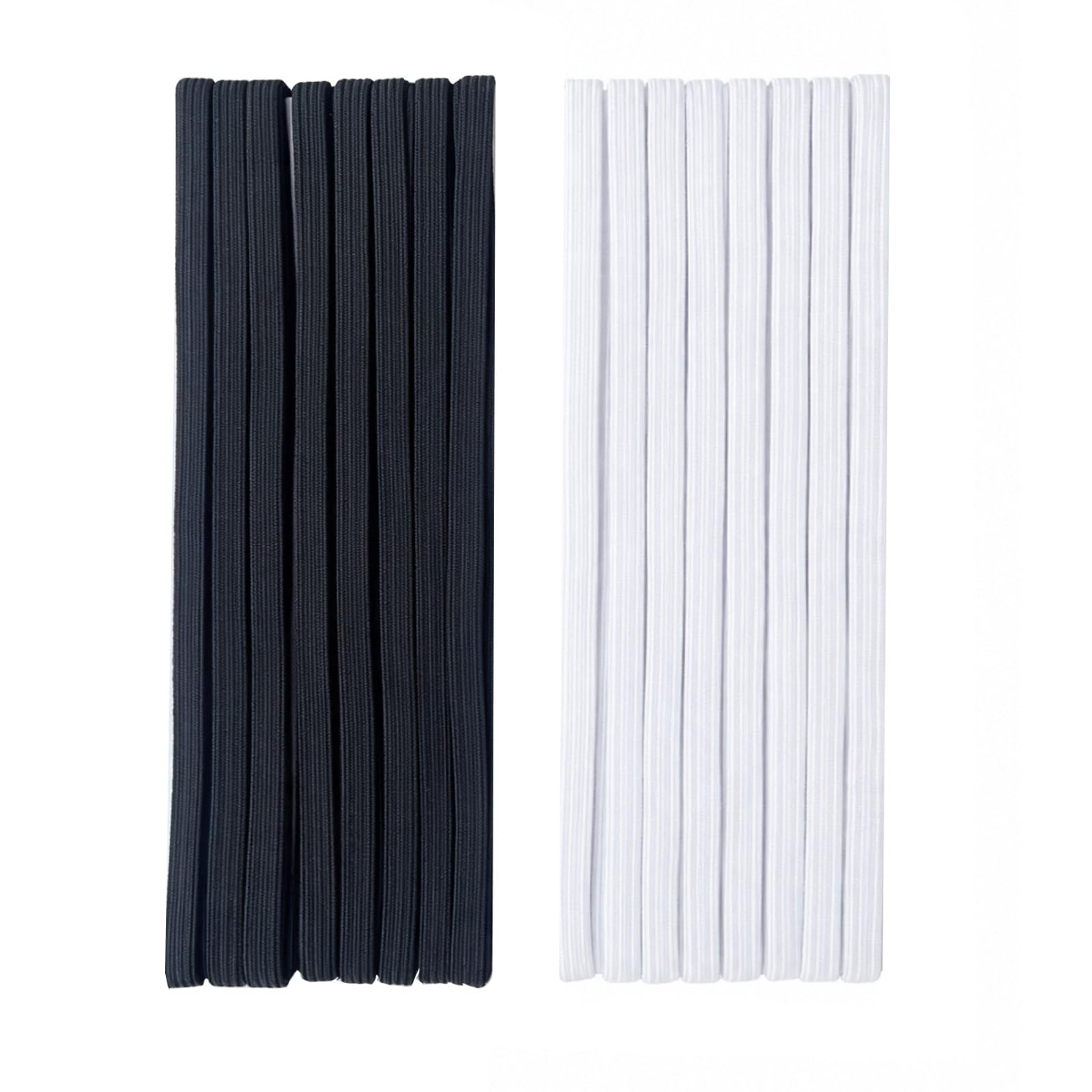 2Pcs Elastic for Sewing,Elastic Cord,Black Waistband Elastic,10m x 6mm