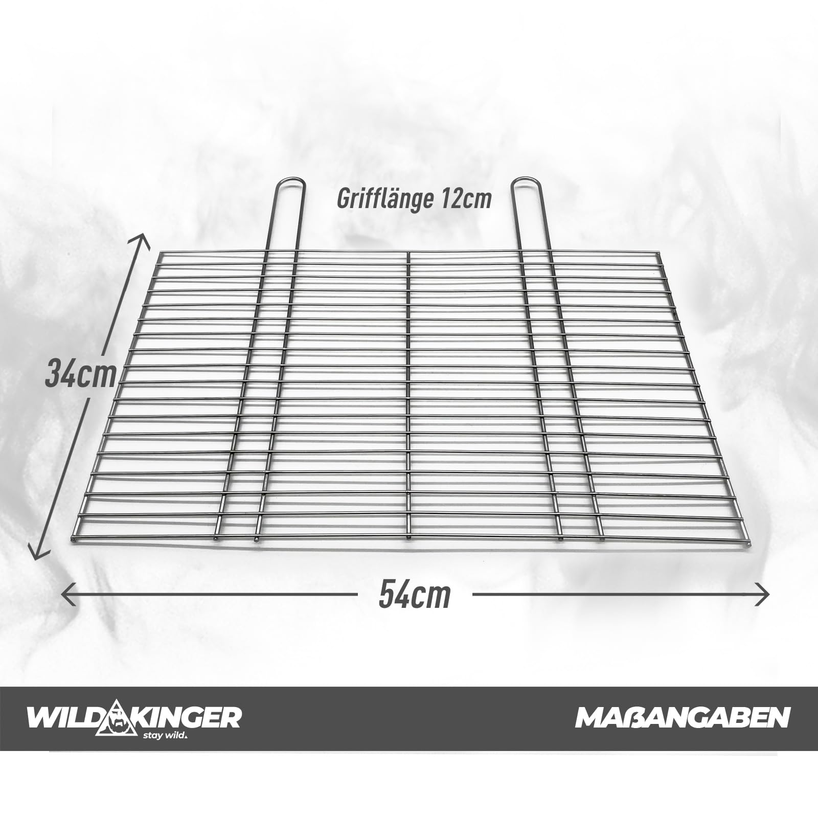 BitWa Wytrzymały ruszt do grillowania ze stali nierdzewnej 54 x 34 cm – nierdzewny ruszt do grillowania dla smakoszy i kucharzy hobbystów do smacznego grillowania na grillu lub kominku grillowym