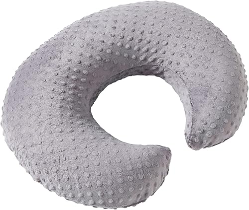 DONOMILO Minky Dots - Funda de almohada de lactancia, funda de almohada de felpa transpirable para lactancia materna, se adapta a la almohada de