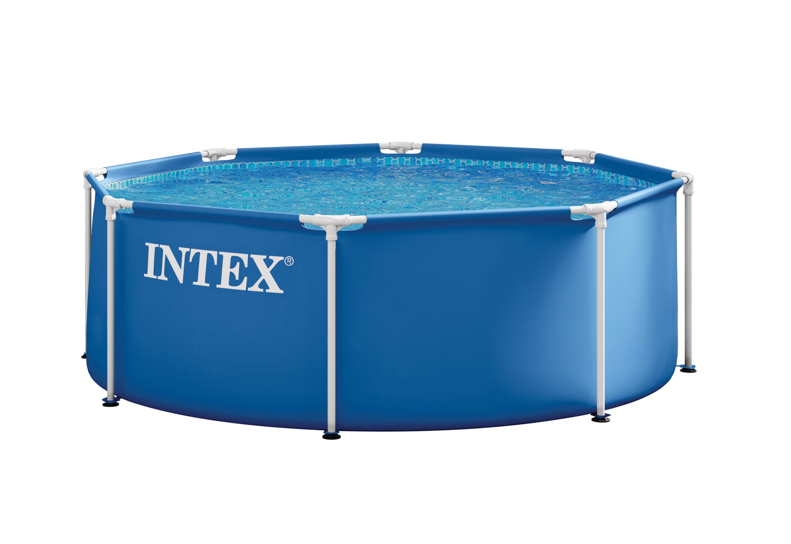INTEX Piscina Fuori Terra con Struttura in Acciaio, Rotonda, 244x76 cm, Blu, Montaggio in 30 Minuti