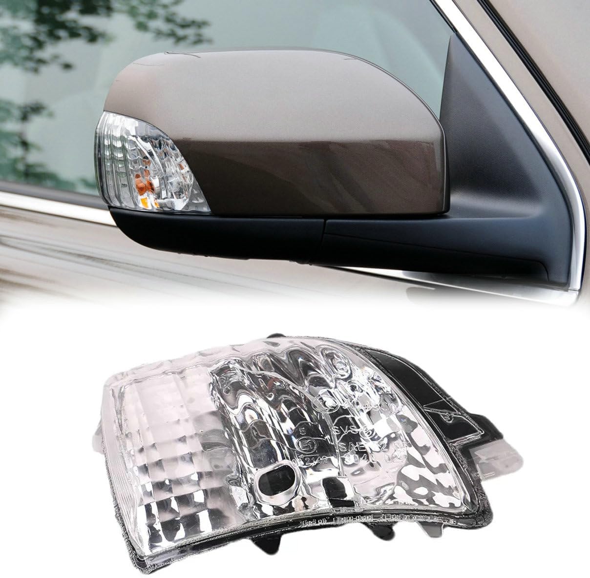 Car Front Side Wing Mirror Turn Signal Light Corner Lamp Len for Volvo XC70 XC90 2007 2008 2009 2010 2011 2012 2013 2014 (Left (Driver) Side)