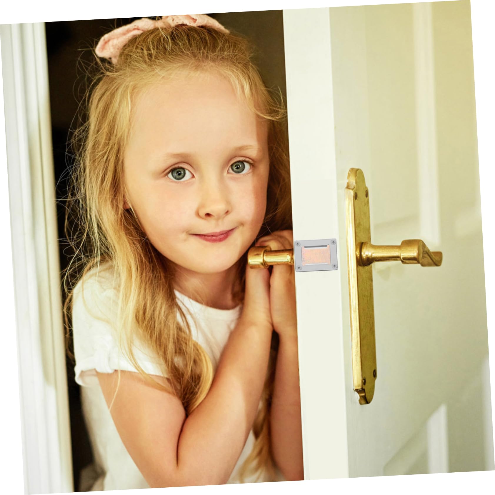 HOMSFOU 20pcs Door Reinforcement Plates Stainless Steel Door Hole Filler Cover Plate Security Kit