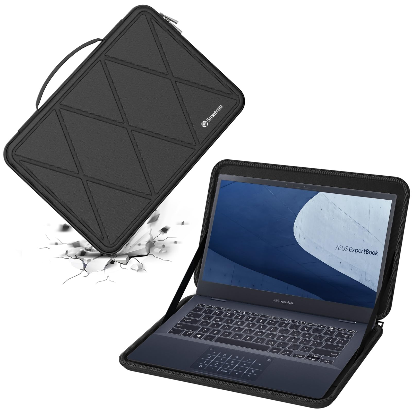 Smatree Hard Funda rígida para portátil de EVA Compatible con 14 Pulgadas ASUS Chromebook C424/C423,Resistente a los Golpes y al Agua Funda para portátil (X8257T)