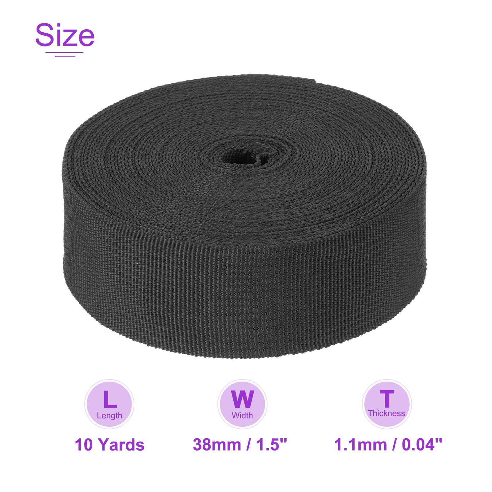 DMiotech 25 Yard 22 Mètres X 25mm Largeur Sangle En Nylon, Sangle Plate En Poly, Pour Bricolage, Cerclage De Sac à Dos Artisanal, Couture, Réparation D 'Équipement D'Extérieur, Beige