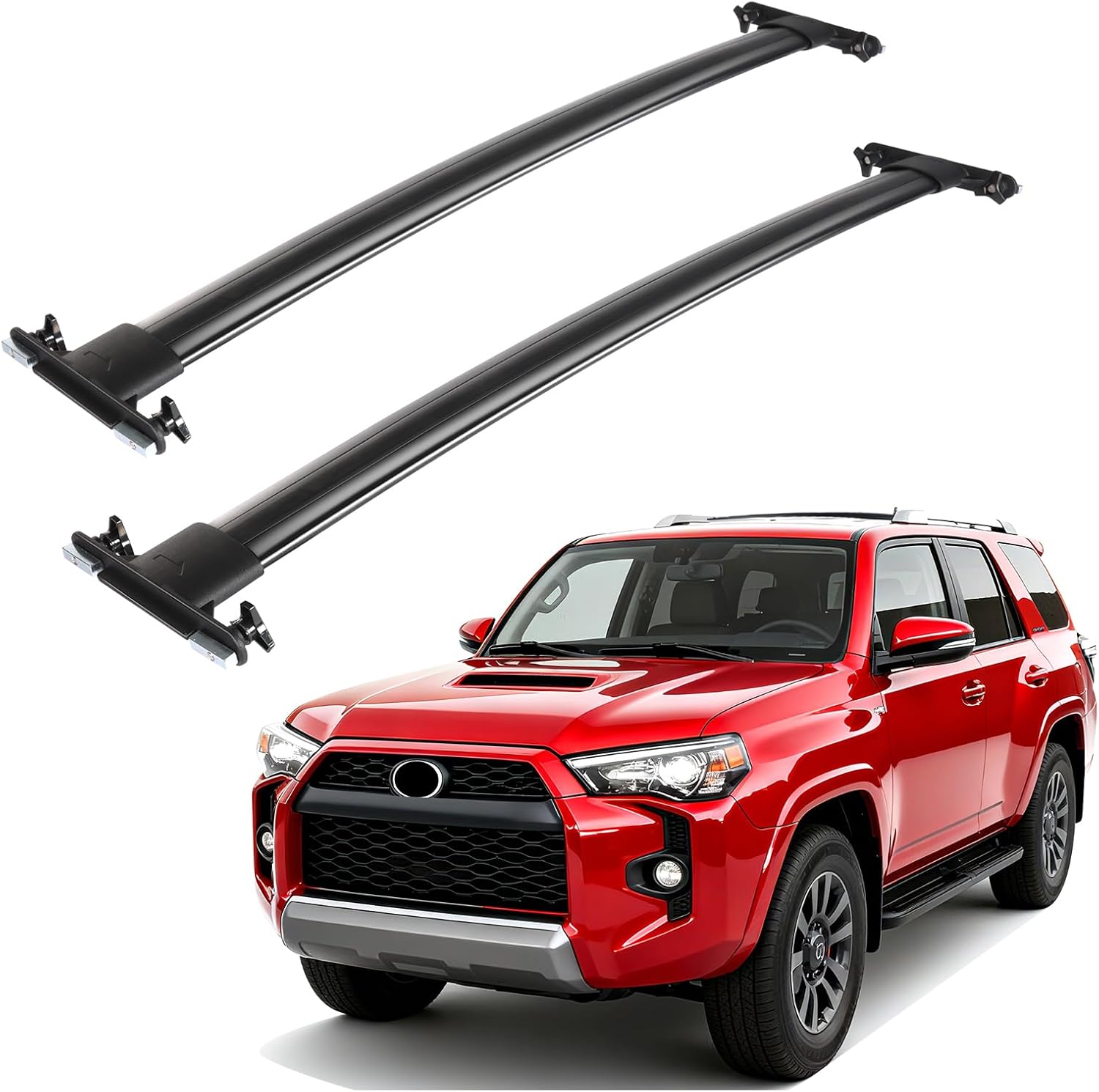 220LBS Roof Rack Cross Bars Fit for Toyota 4Runner 2010 2011 2012 2013 2014 2015 2016 2017 2018 2019 2020 2021 2022 2023 2024, Aluminum Cargo Crossbar Bicycle, Luggage Rack Transport