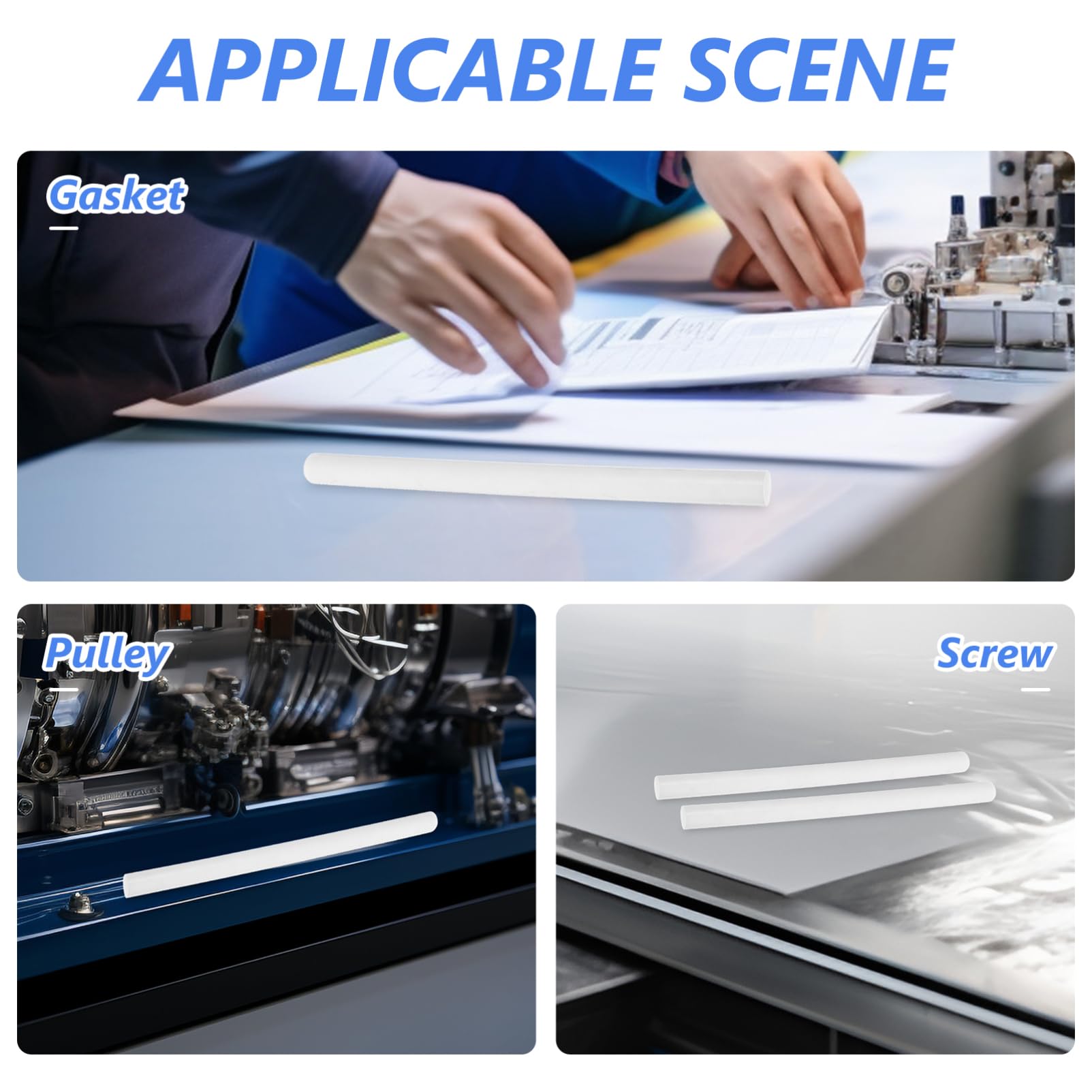 OUNONA 3pcs Round Rods Mechanical Round Bars Welding Sticks For Chemical Equipment