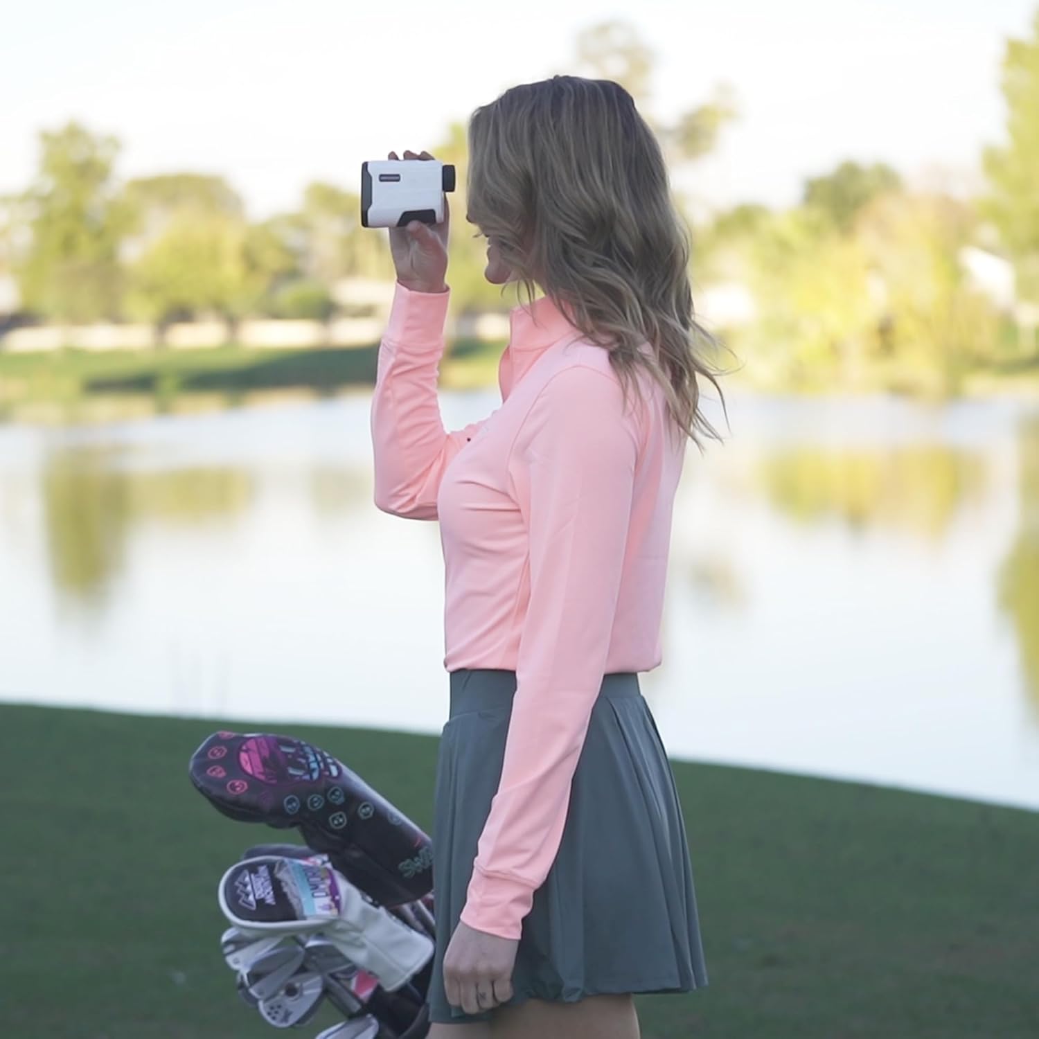 Golf/Hunting Rangefinder 6.5X Magnification Waterproof Range Finder, Distance Measurement, Slope Compensation,Speed Modes, Lightweight, for Hunting, Golfing and Shooting