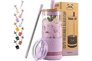 Pandaloo® Glass Iced Coffee Tumbler