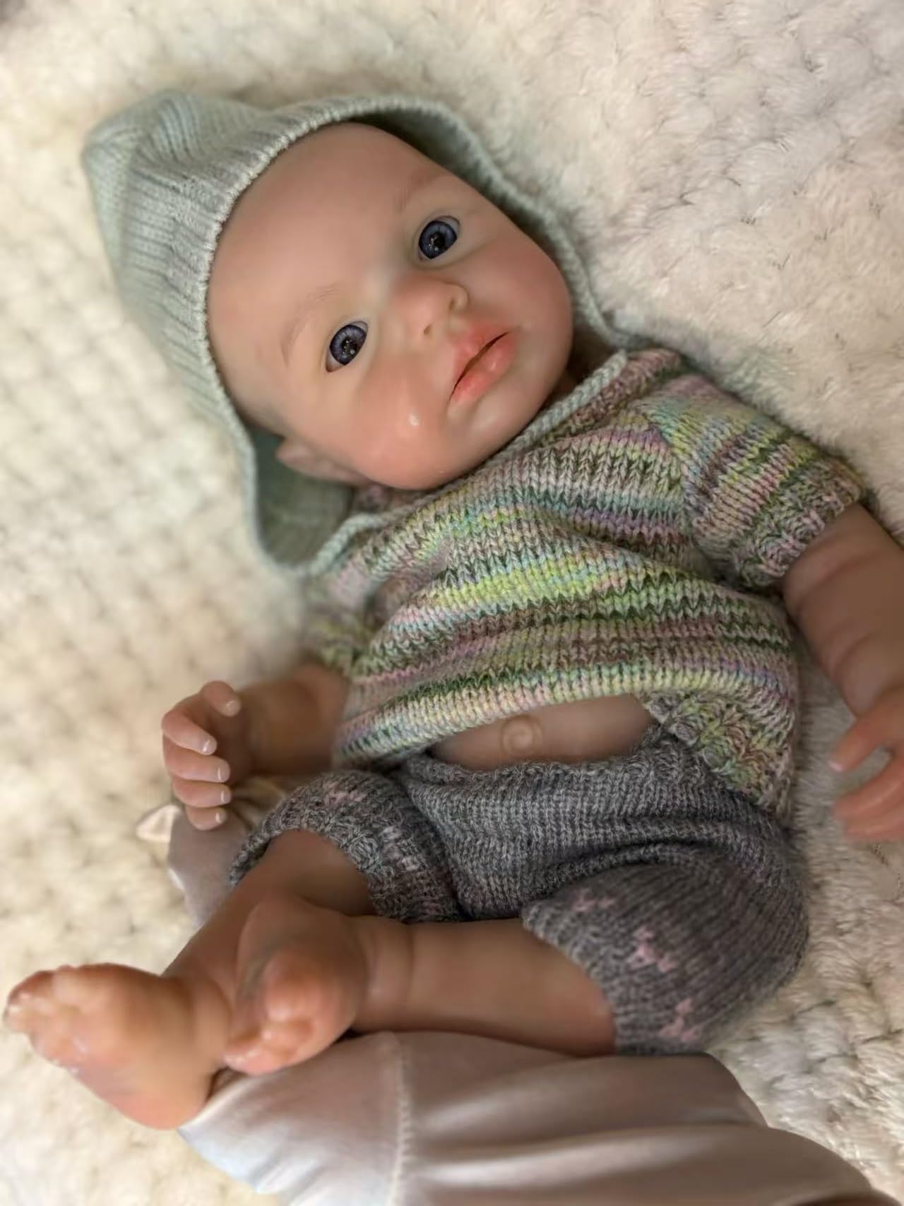 Gileutay 12 Zoll Realistische Vollsilikon Babypuppe Mädchen Lebensechte Reborn Silikonpuppe Kann Den Mund Öffnen