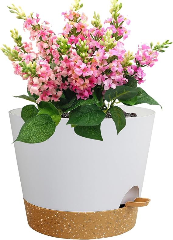 Meowell 12 inch Large Self Watering Pots for Indoor Outdoor