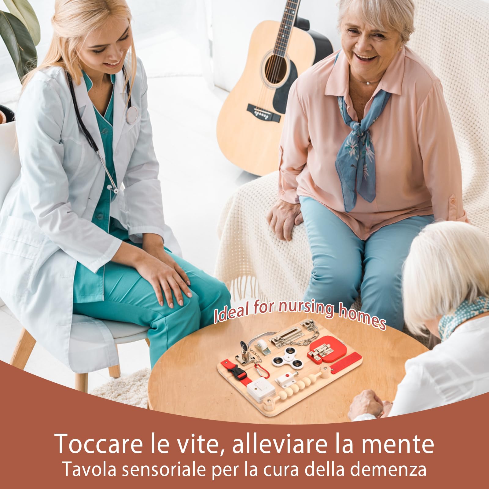 Tavola sensoriale per anziani con demenza – Giochi per Alzheimer, autismo adulto, ADHD – Regalo antistress per anziani Allenare le capacità motorie finali intergenerazionali e risvegliare i ricordi