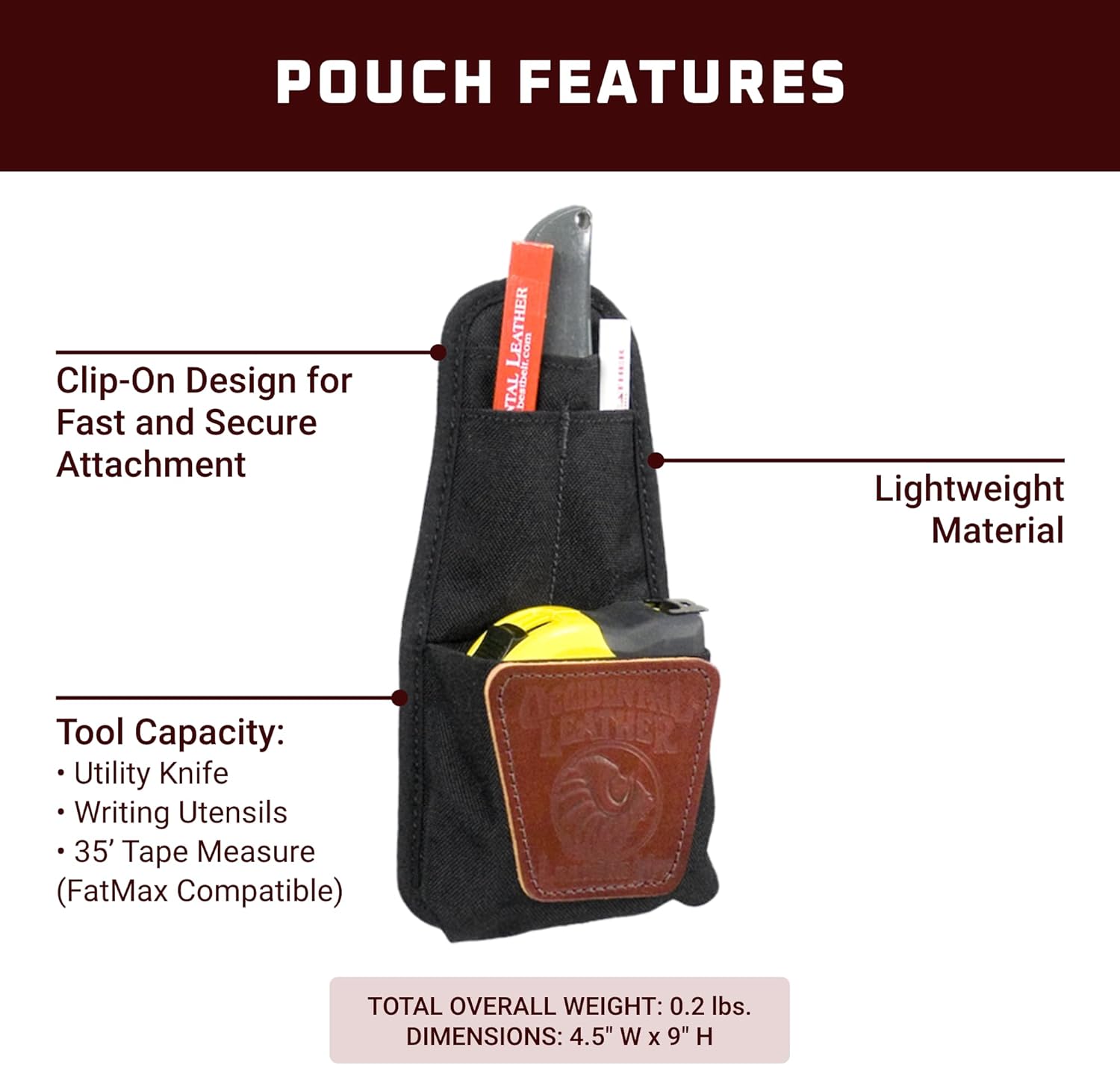 Occidental Leather 4 Pocket Tool Holder - 4 Pockets & Tool Holders - Made in USA