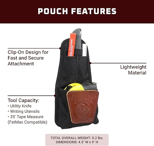 Miniatura 3 de Occidental Leather Soporte para herramientas de 4 bolsillos, 4 bolsillos y portaherramientas, fabricado en Estados Unidos