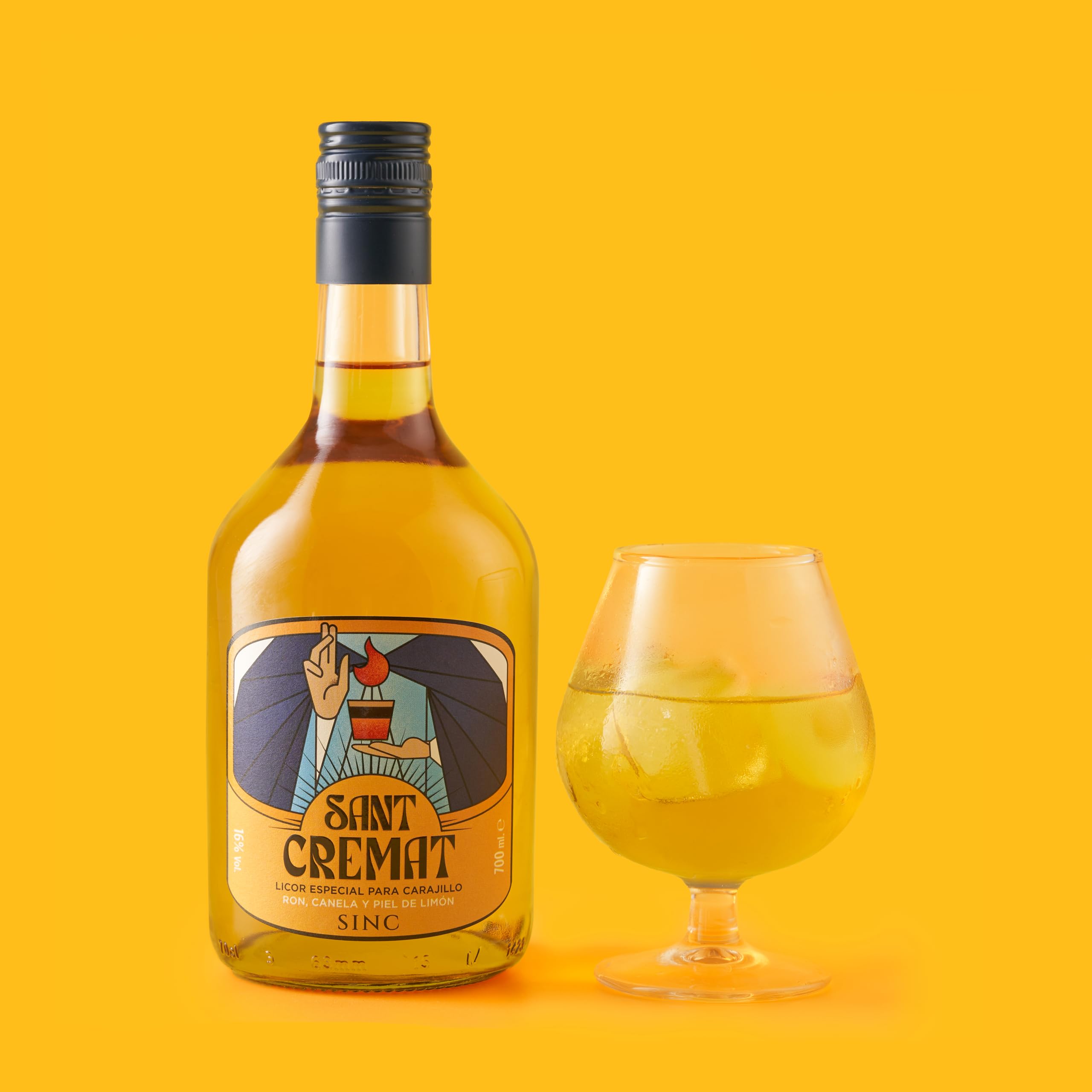 Sant Cremat Pack 2 – Licor para Cremaet y Carajillo | Ron, Canela y Limón | Licor especial cremaet para mezclar con Café Listo para Usar | Medalla de Oro CINVE 2024 | Tradición Valenciana