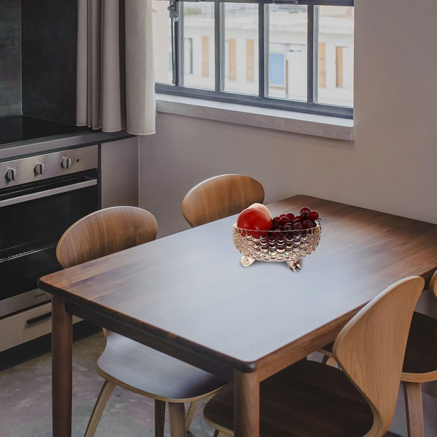 Cabilock Glass Footed Bowl Glass Bowls for Dessert Snack Fruit Nuts or Dip Bowls Candy Dishes Noodle Pho Snack Fruit Oatmeal (Amber) : Home & Kitchen