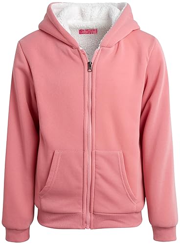 Girls Hoodie - Cozy Soft Fleece Sherpa Lined Hoodie Zip