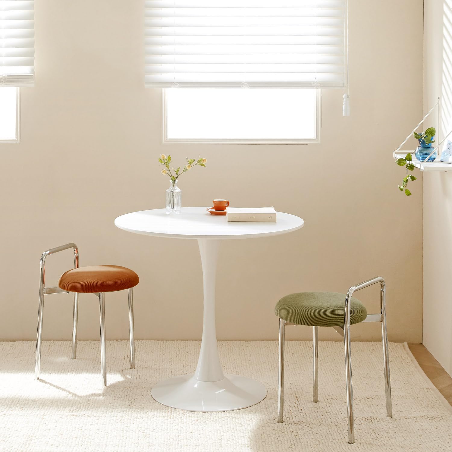 Amazon｜【Roomnhome】ボストンクロムスツール 35x42x56.5cm 2.5kg 