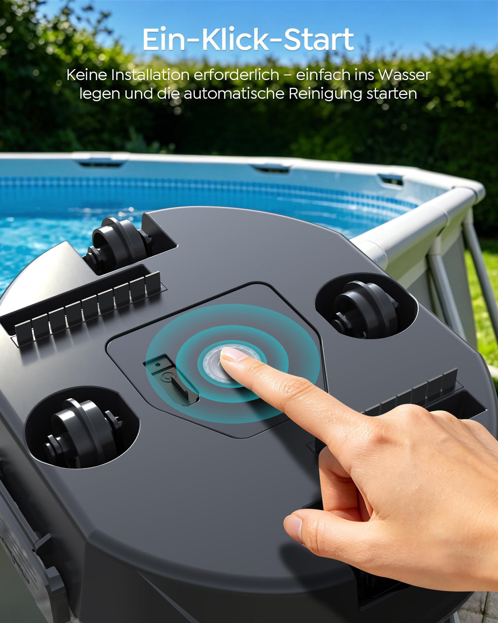 S2 Poolroboter,Doppelfiltration,90 Min,Dual Motoren,Kohlschwarz