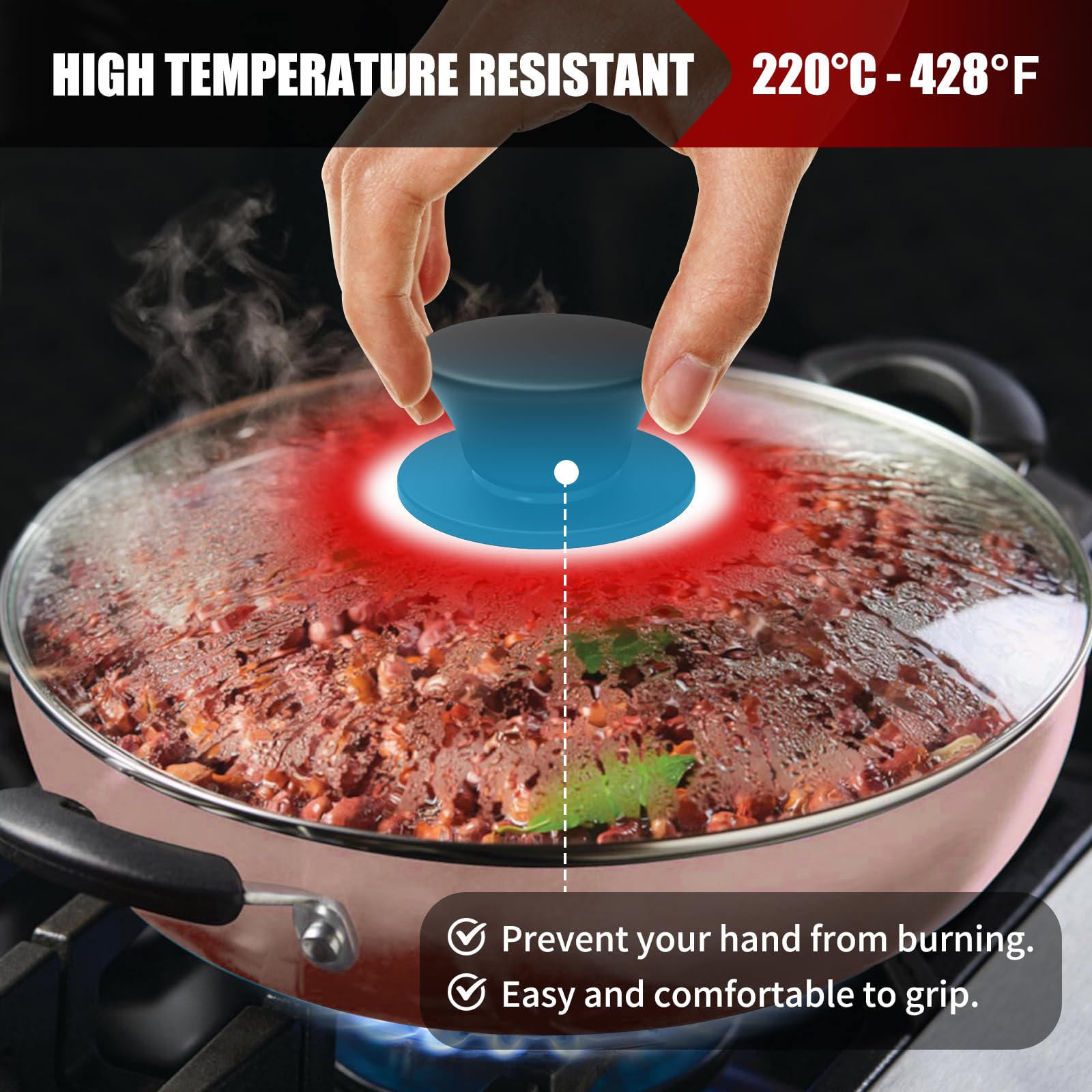 Bouton Couvercle Casserole Acier Inoxydable Bouton De Remplacement Pour Couvercle - Acier Inoxydable - Universel Trou 6-10mm - Facile à Installer Poignée Remplacement Universelle Acier Inoxydable