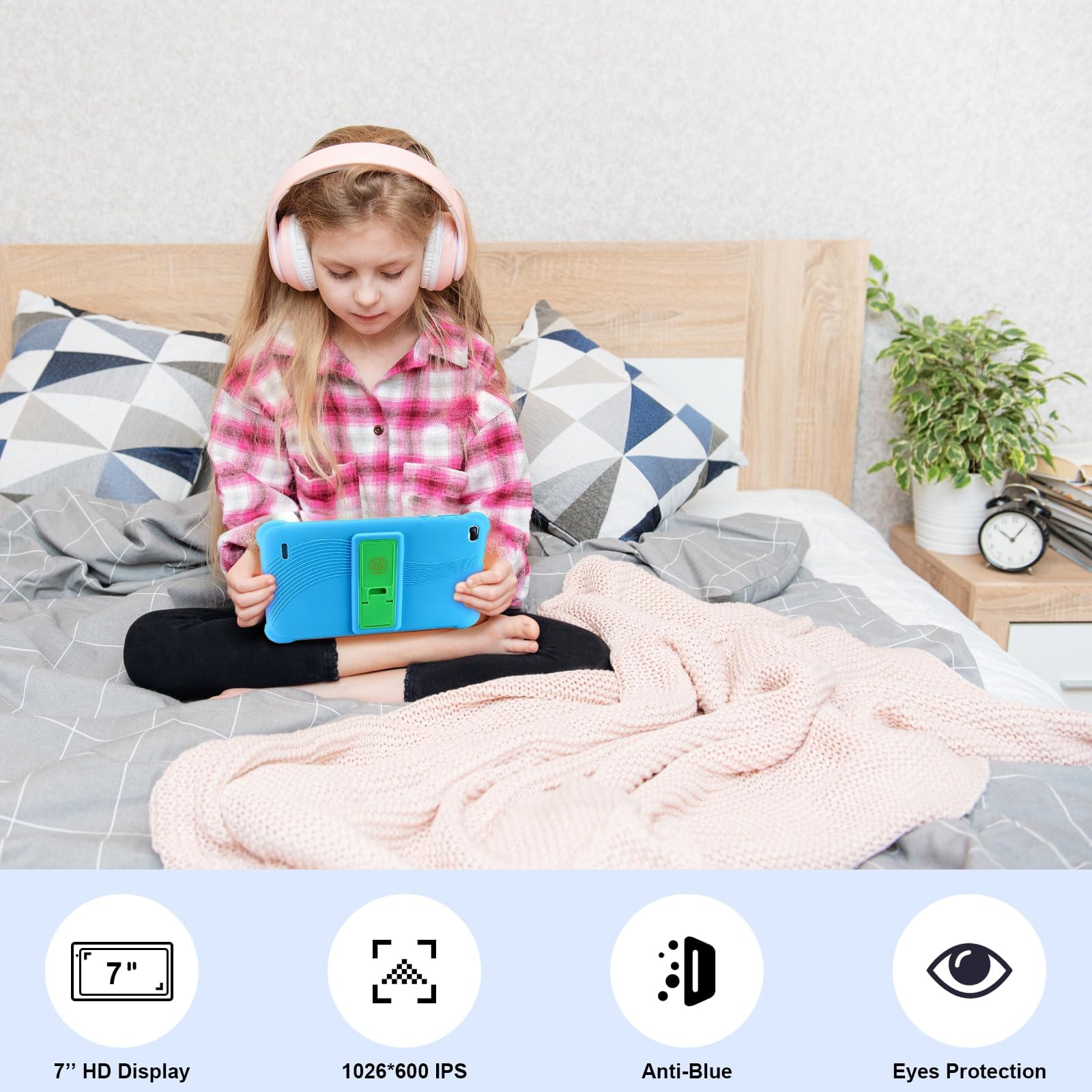 qunyiCO 7 Inch Tablet Android 10 Kids 2GB 32GB GMS