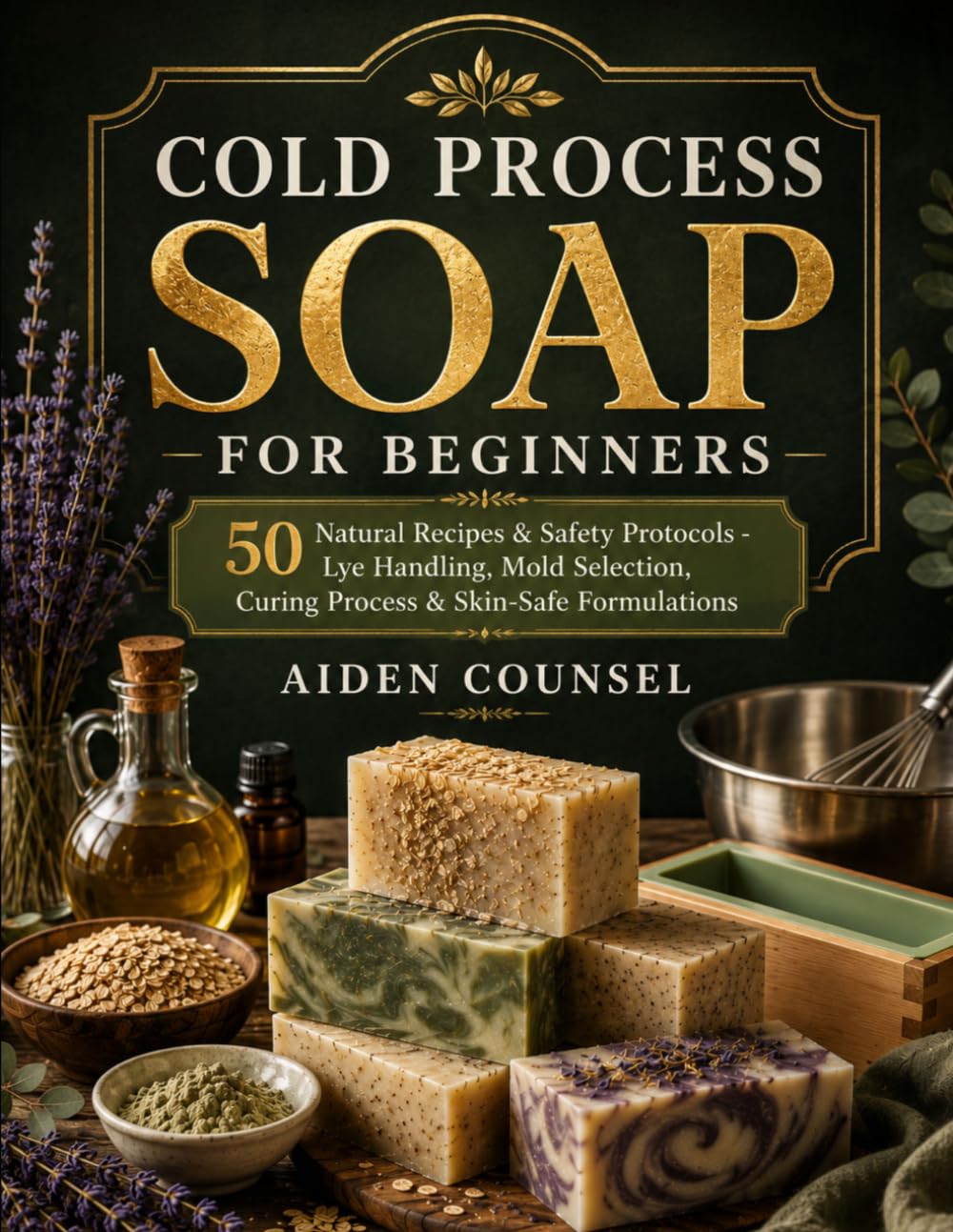 COLD PROCESS SOAP FOR BEGINNERS: 50 Natural Recipes & Safety Protocols - Lye Handling, Mold Selection, Curing Process & Skin Safe Formulations