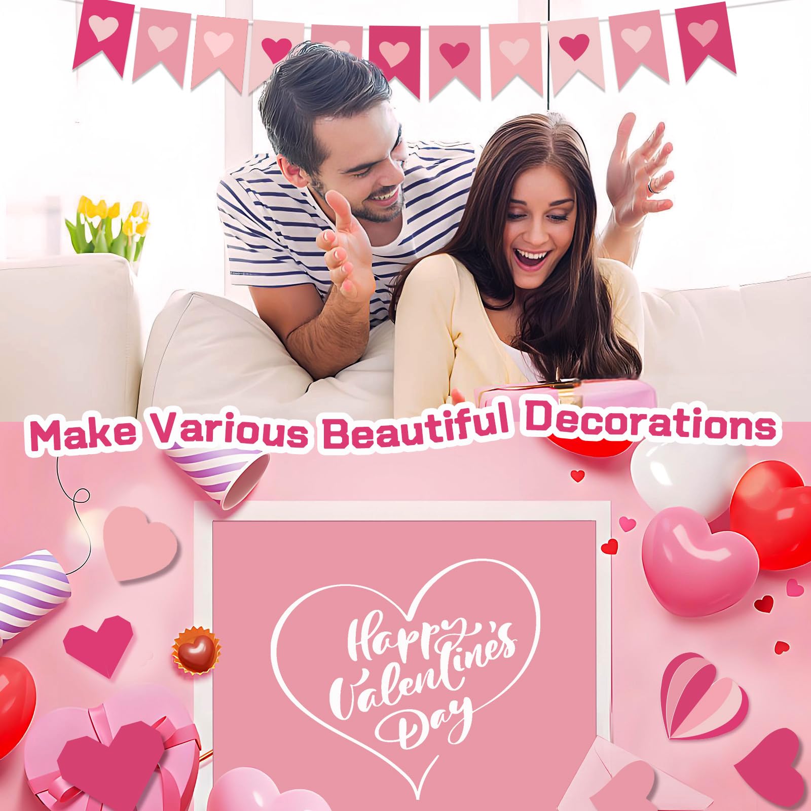 JULBEAR 30 hojas de papel de cartulina rosa, 8.5 x 11 pulgadas, papel grueso para niños, álbumes de recortes, escuela, oficina, impresión del día de Galentine, manualidades, tarjetas de invitación,