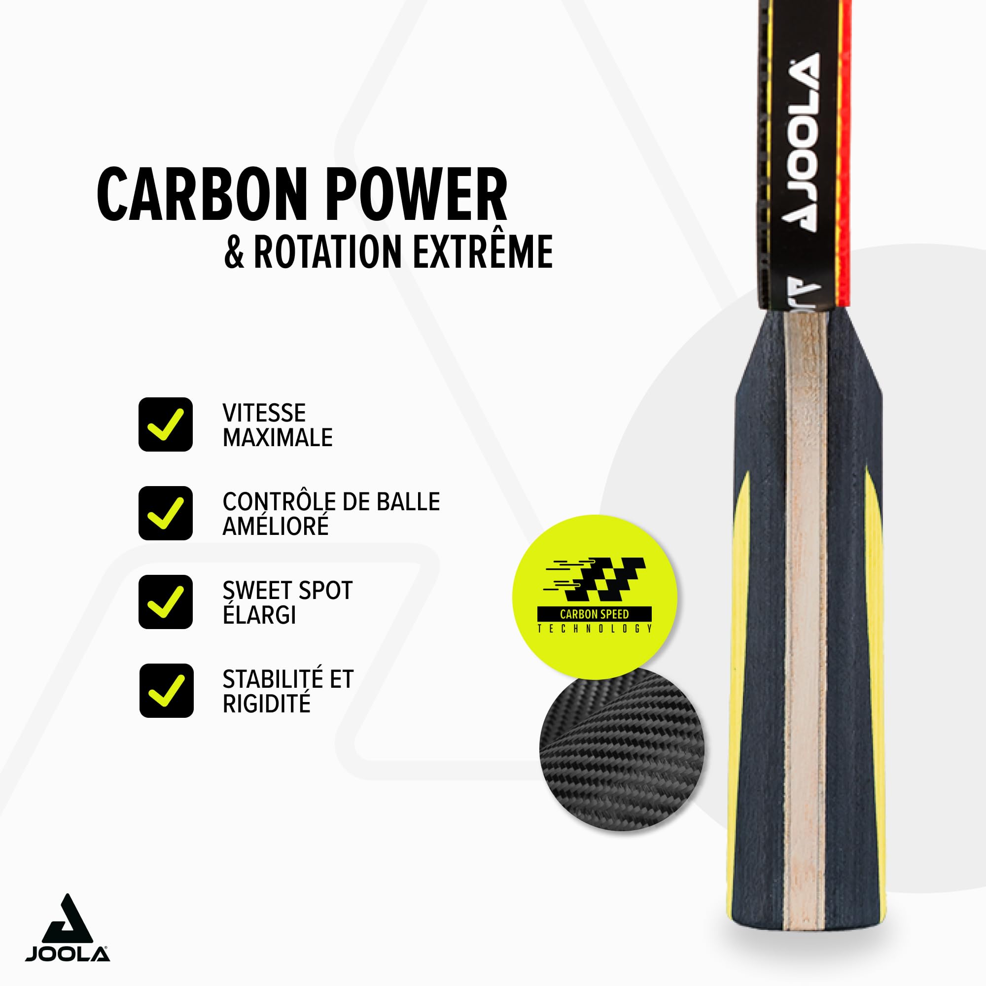 JOOLA CARBON PRO Raquette de tennis de table compétition ITTF