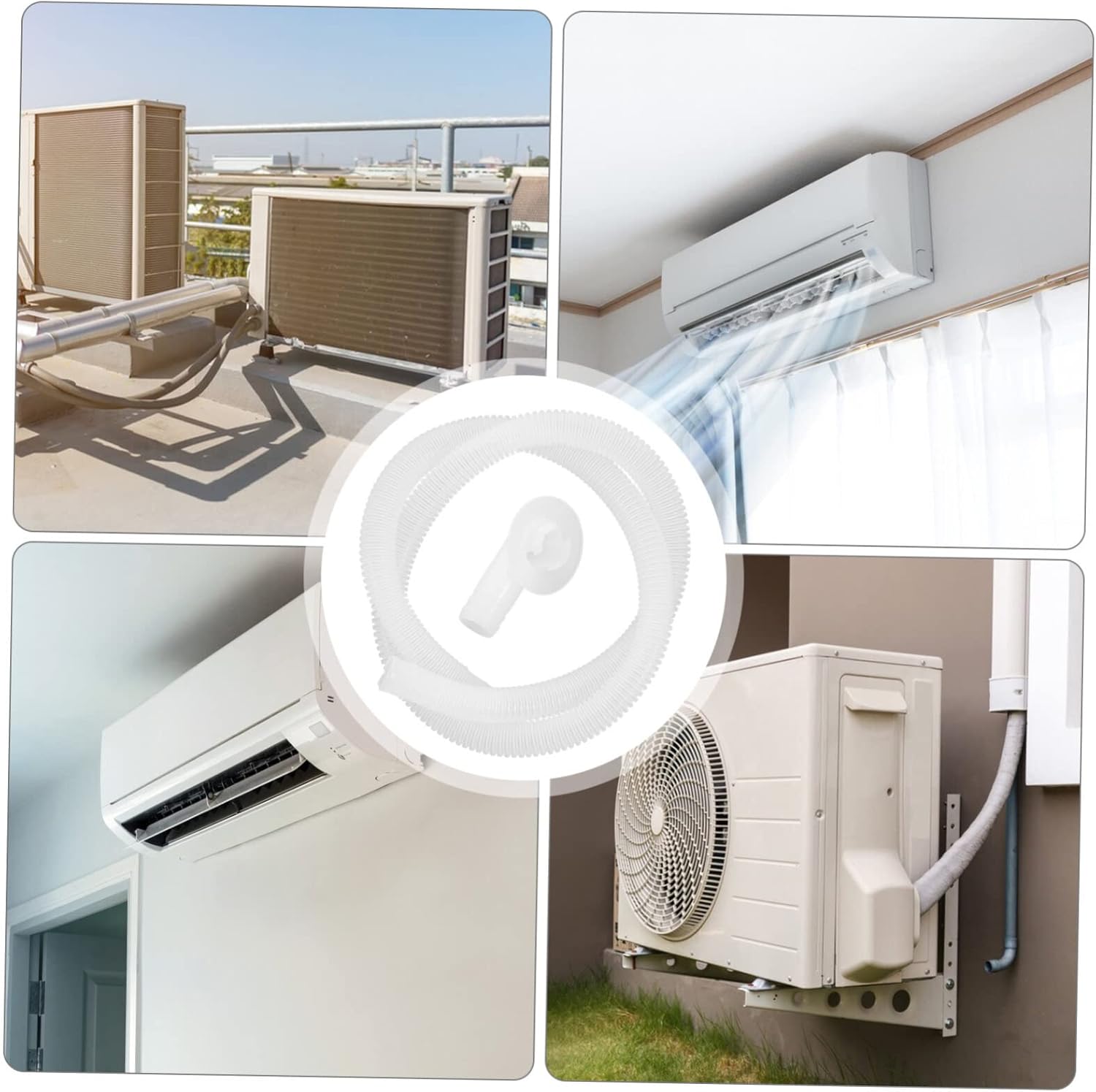 Housoutil Air Conditioner Drain Kit Window Air Conditioning Units Portable Air Conditioner Hose Air Conditioner Replacement Parts Air Conditioner Water Drain Hose Connector Component