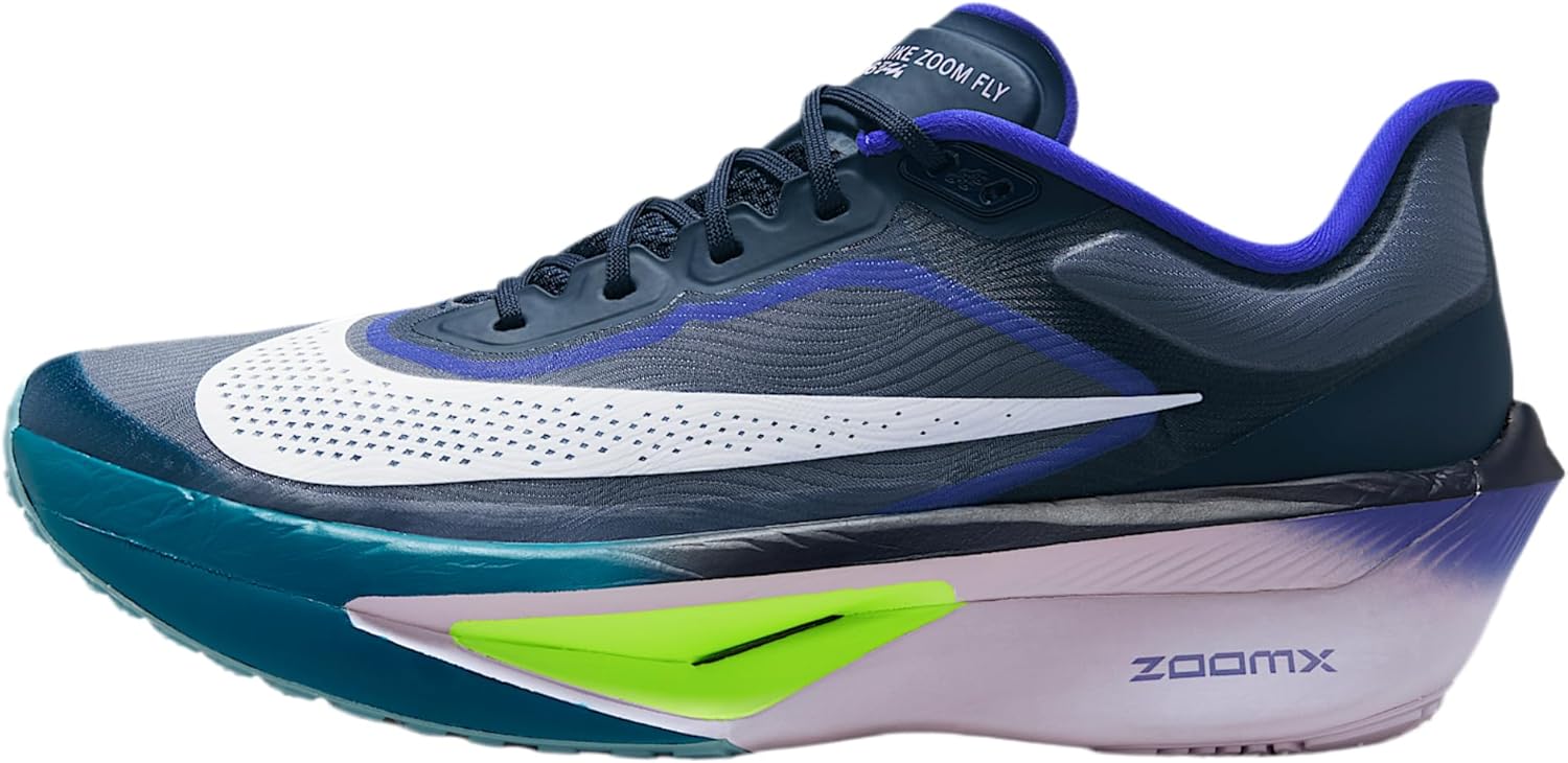 Nike Zoom Fly 6 Men's Road Racing Shoes (Obsidian/Persian Violet/Volt/White) Size 10