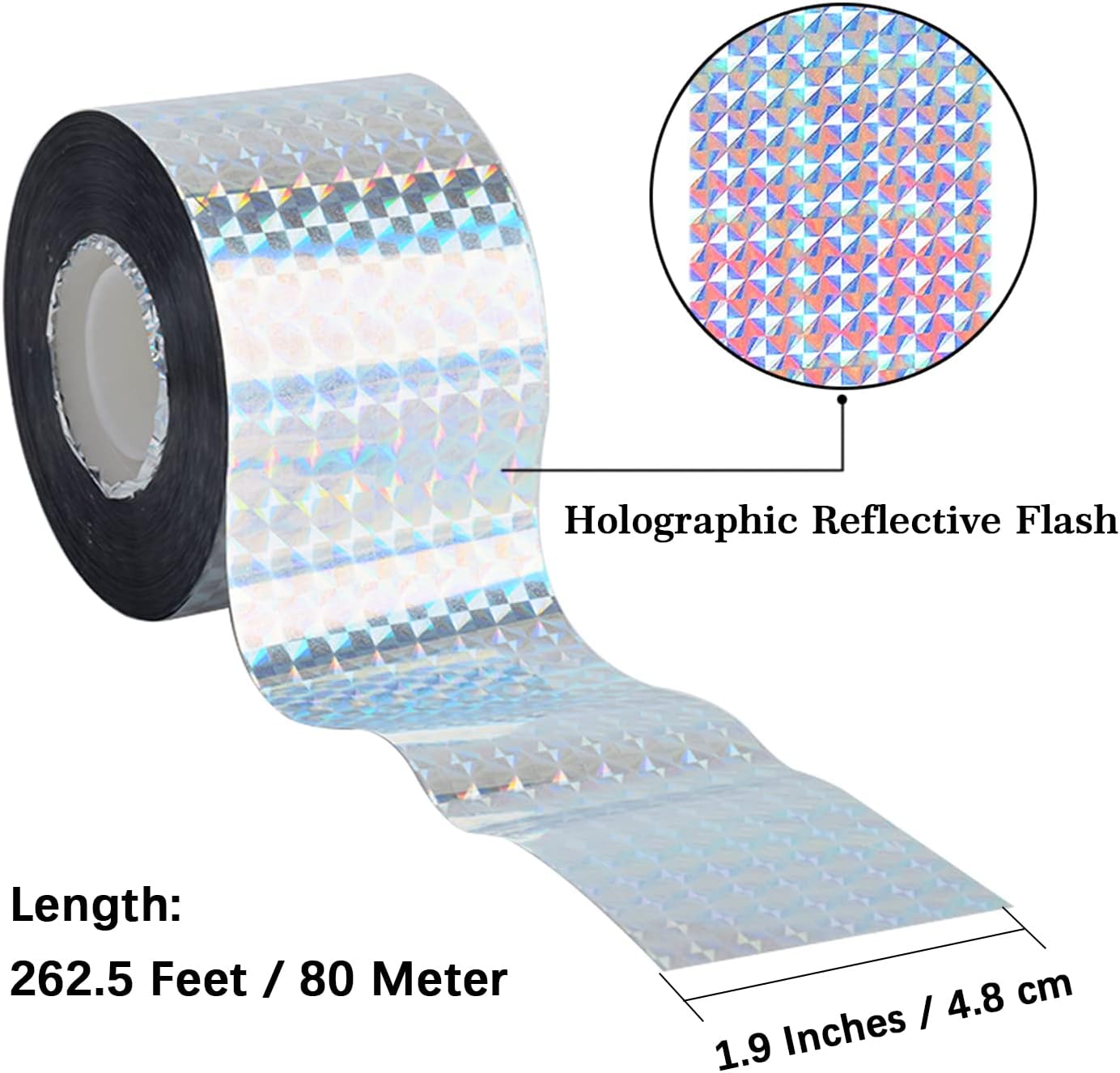 SoZone 2Pack Bird Repellent Scare Tapes, 525 Feet Reflective Tapes