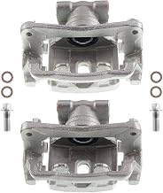 2pcs Disc Brake Caliper Set Rear Left Driver and Right Passenger Side Steel with Bracket for Mitsubishi for Galant 3.8L 2007-2009 M7 X 1.0-Bleeder Port Size