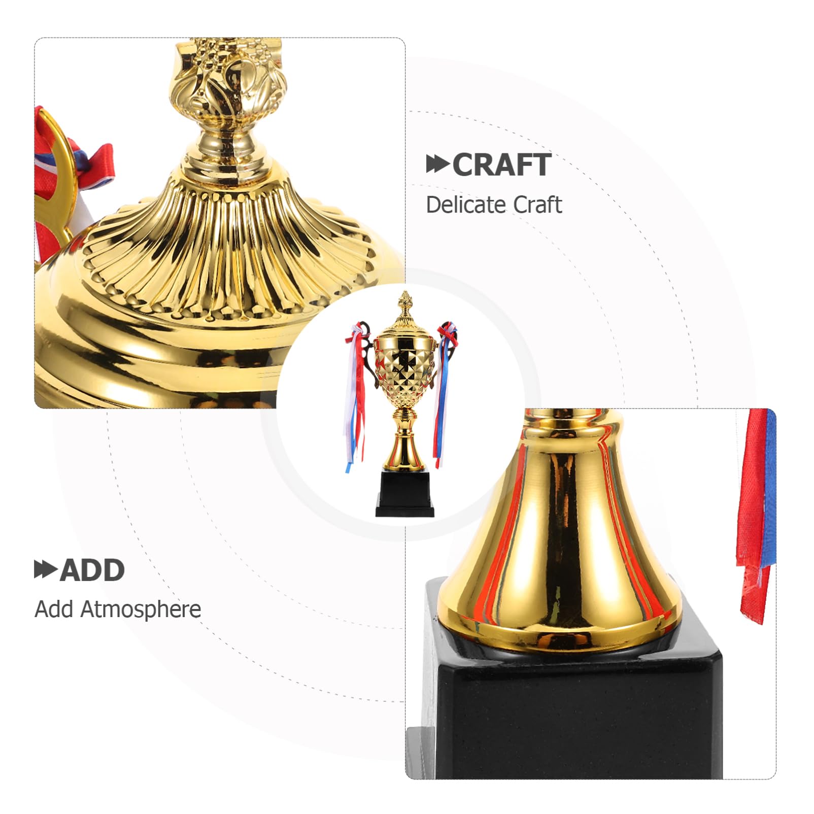 Sosoport Kleiner Metallpokal für Turniere und Wettbewerbe Widerstandsfähig und Geeignet für Innen und Außenveranstaltungen Kreative Designs als Siegertrophäe bei Feiern