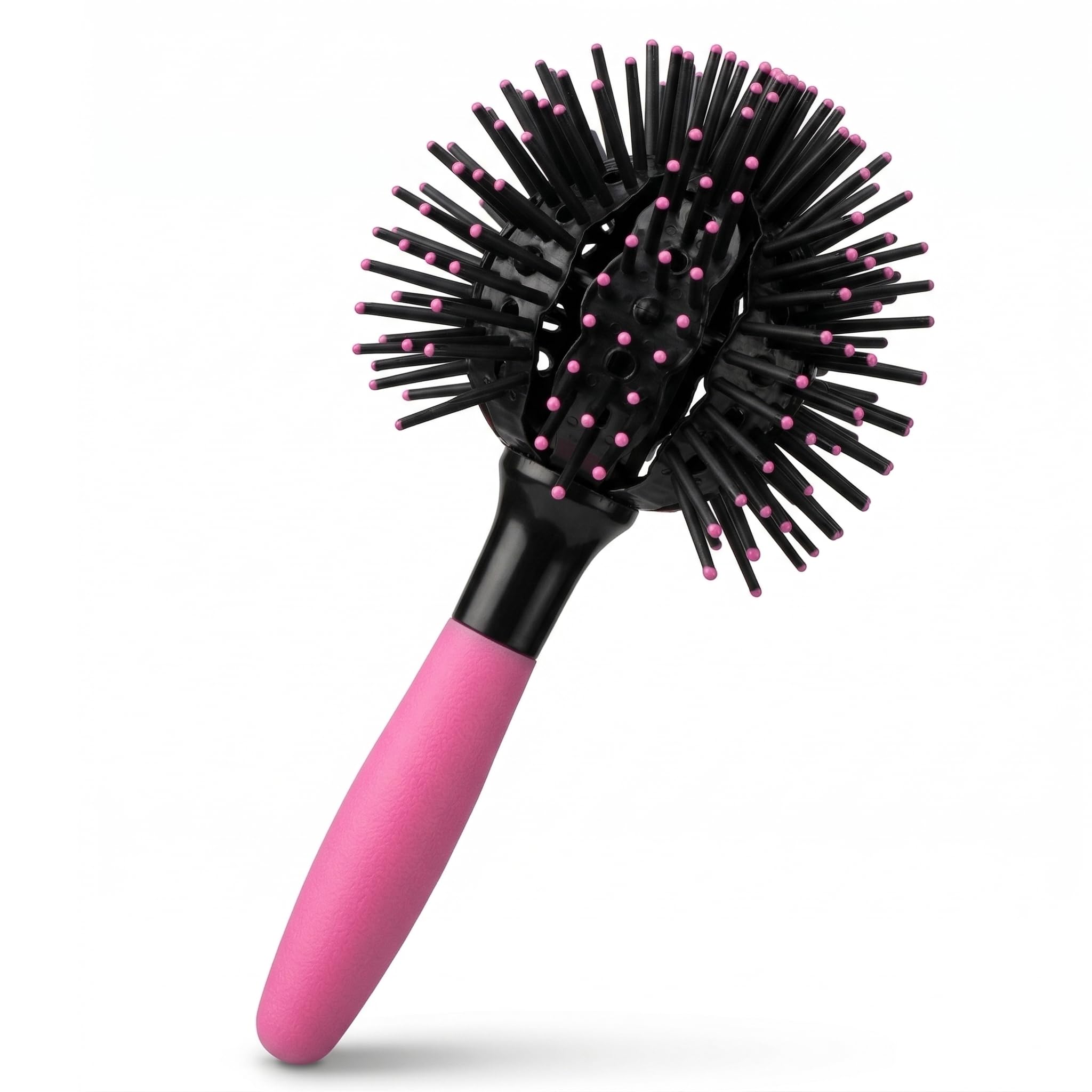 PRISMAL 3D Bomb Curl Ball Brush - Spazzola Sferica Rotonda 360° per Capelli Ricci, Mossi e Ondulati - Pettine Ricci Districante - Curly Hair Brush per Styling Professionale