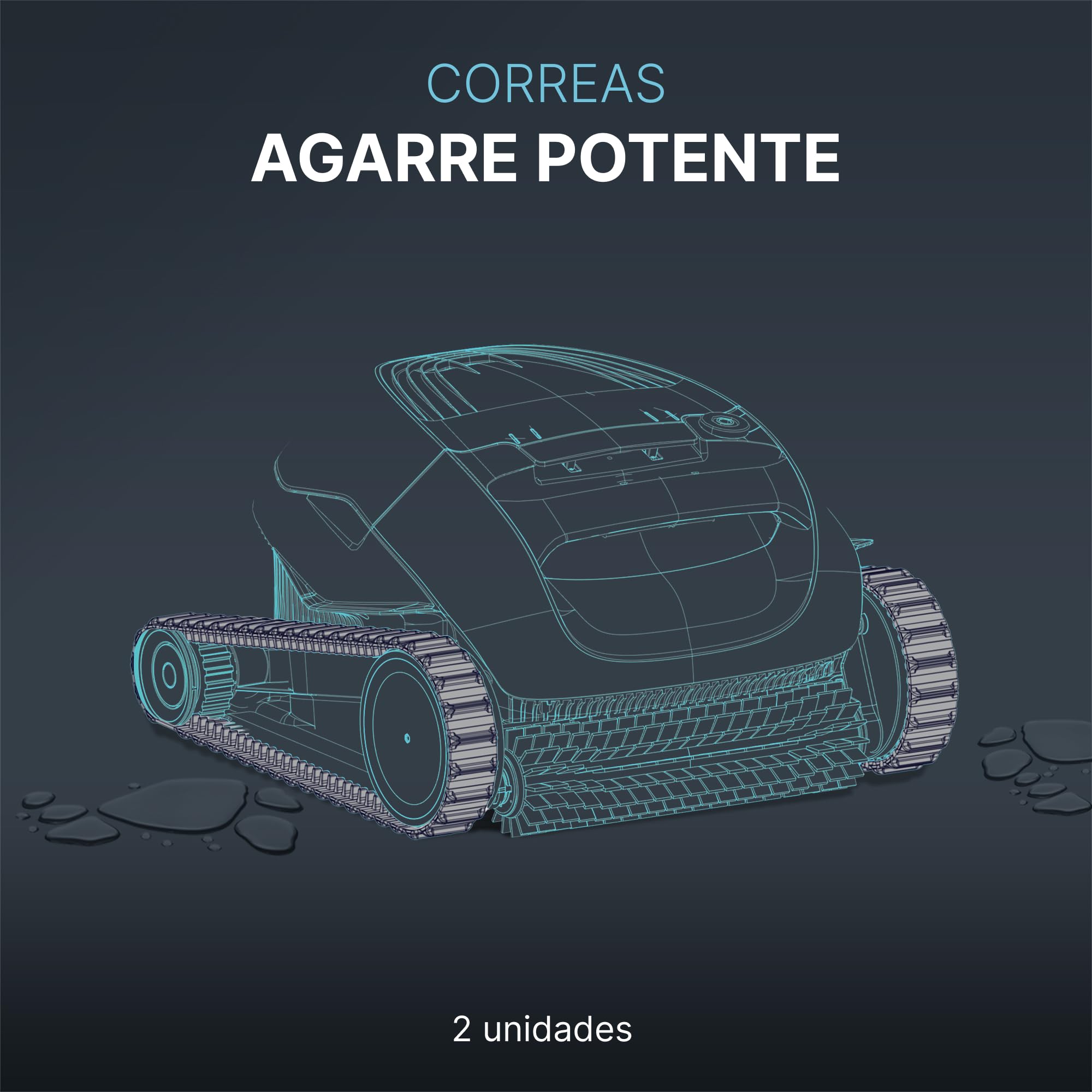 Dolphin Piezas de Recambio Originales - Correas Grises (2 ud) - Referencia Maytronics: 9983152-R2